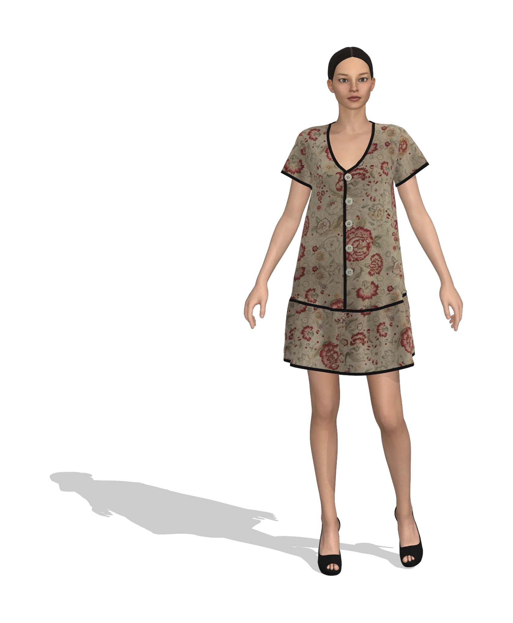 KDscion p50 quarter sleeve shift dress
